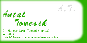 antal tomcsik business card